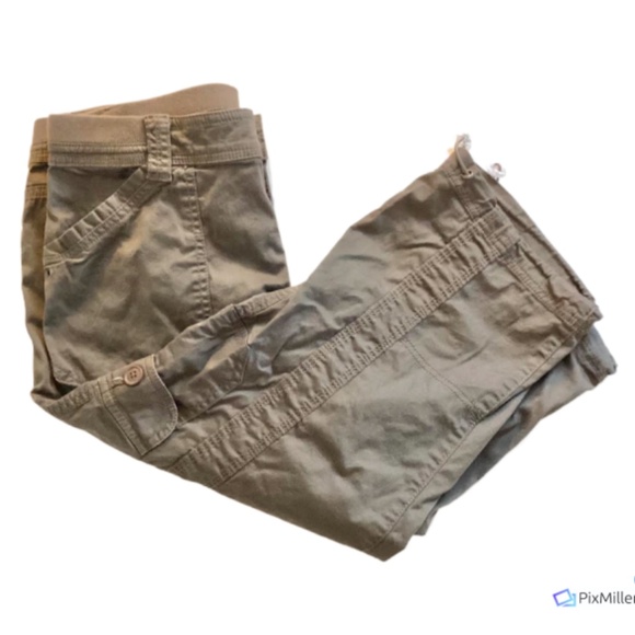 Style&Co Womens Olive Green Capris, 10P - Picture 1 of 4
